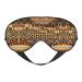 SSIMOO African Style Patchwork Print Ultra-Soft Light-Blocking Eye Mask for Optimal Comfort and Restful Sleep Black