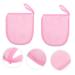 4pcs Reusable Makeup Removal Puff & Pads - Eco-Friendly Cleansing Sponges for Face & Body | Pink Makeup Accessories - Buy Online on GoSupps.com