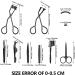 48-Piece Eyelash Curler Set with Mini Kit, Tweezers, Brush, Scissors, Silicone Pads (Black) - Buy Online on GoSupps.com