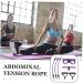 Pedal Tensioner Exercise Rope Set - Foot Pedal Resistance Trainer & Elastic Pull Bands for Legs - TPE Purple | International Shipping Available - Buy Online on GoSupps.com
