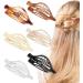 Flat Hair Claw | Vintage French Design Alligator Hair Clip | Retro No Slip Grip Hair Claw Clips Ultra Light Oval Barrette Jaw Clips Hair Accessories for Women Girls Transparent color - Buy Online on GoSupps.com