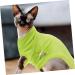 Yardwe Warm Pullover for Pets - Cozy Cat & Puppy Outfits | Sphynx Sweater & Kitten Sweater | Autumn & Winter Clothing | Light Green (37x34x34cm) - Buy Online on GoSupps.com
