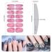 Kalolary 12-Piece Color Gradient Marble Nail Polish Stickers - Self-Adhesive Full Nail Wraps with Nail File | Trendy Monochrome Designs for Effortless Nail Art - Buy Online on GoSupps.com