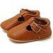 RVROVIC Baby Girl Princess Mary Jane Moccasins | Soft Sole Crib Shoes 6-12 Months | Brown Toddler Dress Shoes - Buy Online on GoSupps.com