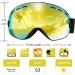 VGOOAR OTG Ski Goggles - Borderless Design Anti-Fog Coating UV400 Protection for Men & Women - Premium Gold Snow Glasses - Buy Online on GoSupps.com