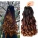 Hayalisha 8 Pack French Curl Braiding Hair 16 inch Pre Stretched Bouncy Braiding Hair Easy Braid Crochet Hair Yaki Texture Synthetic Hair Extensions For Black Women 75/Pack (16 inch 8pack 1B/33/30) 16 Inch 8pack 1B/33/3...