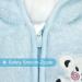 Vine Baby Hooded Fleece Romper Snowsuit Blue 0-3 Months | Infant Footed Jumpsuit Outfit - Buy Online on GoSupps.com