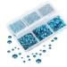 AD Beads 4500pc Hotfix Rhinestones Set with Tools - Blue Zircon Crystal Gems for DIY Crafts, Nail Art, Face, Clothes, Shoes - Buy Online on GoSupps.com
