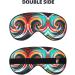 Abstract Circle Swirl Print Blackout Eyeshade - Perfect for Travel Naps & Shift Work - Adjustable Elastic Strap - Buy Online on GoSupps.com