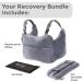 Mastectomy Pillow for Post-Surgery Recovery - Car Seatbelt Cover & Gel Pack Bundle Grey - Buy Online on GoSupps.com