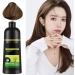 Black Hair Dye Shampoo Natural Hair Color 500ml Herbal Ingredients Non-Irritating Odorless White Hair Dye White Foam Cream Non-Stick Scalp Dye Shampoo for Women Men brown - Buy Online on GoSupps.com