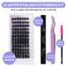 Cluster Lash Extensions Set - DIY C3-D Curl Lash Kit (8-16mm) | Premium Bond & Seal for Stunning Volume - Buy Online on GoSupps.com