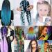 Ombre Braiding Hair 24inch Jumbo Braids High Temperature Fiber Synthetic Hair Extension 1pc 100g for Twist Braiding Hair Royalblue to Lilac - Buy Online on GoSupps.com