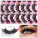 Uranian Colorful Fluffy Faux Mink Eyelashes - 14 Pairs D Curl Long Dramatic Volume Lashes for Women & Girls - Buy Online on GoSupps.com