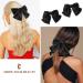 Large Black Hair Bow Clips - Set of 2 | Alligator Hair Accessories for Women & Girls - Buy Online on GoSupps.com