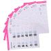 Healeved 12 Sheets Coloring Exercise Book Nail Drawing Nail Art Stamping Plates Nail Art Training Practice Nail Cards Nail Art Practice Line Clipper Grippers Paper Seal Manicure White
