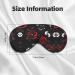 SSIMOO Black White Red Roses Eye Mask | Breathable Sleep Patch for Women | Ideal for Travel & Relaxation - Buy Online on GoSupps.com