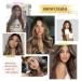 HAIRCUBE Ombre Brown Curly Wig for Women - Long Natural Synthetic Hair with Blonde Highlights - Buy Online on GoSupps.com
