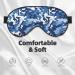 Blue Camo Sleep Mask Eye Cover for Better Sleep | Reusable Soft Blackout Eye Masks for Travel & Camping | Perfect Gift for Men & Women - Buy Online on GoSupps.com