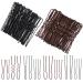 200 U-Shaped Hairpins - 5cm & 6cm Brown Metal Bobby Pins with Storage Box for Women & Girls - Ideal for Hair Styling - International Shipping Available - Buy Online on GoSupps.com