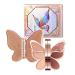 Butterfly Shape Eyeshadow Palette with 6 Shades | Ultra-Blendable High Pigmented Matte Glitter Eye Shadow Pallet High Pigmented Waterproof Eye Makeup Long Chocolate Mousse Color