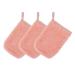 Polyte Hypoallergenic Microfiber Fleece Makeup Remover and Facial Cleansing Cloth Glove 5 x 7 in, 3 Pack (Gray) Light Coral