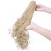 45cm Heat Resistant Ponytail Extension - Ash Blond Mix & Bleach Blonde - Smooth & Wavy Styles - Clamp Hair Braid for Effortless Style - Buy Online on GoSupps.com