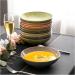 Dishes 4/8/12 Piece 4 Colors Vintage Stoneware Ceramic Soup Plate Set Snack Salad Fruit Deep Dish Set (Color : 4pcs) (12pcs) - Buy Online on GoSupps.com