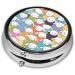 Shop Cute Colorful Sheep Cartoon Round Pill Box - 3 Compartment Travel Organizer for Vitamins & Meds - Buy Online on GoSupps.com