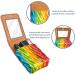 Travel Lipstick Organizer Case - Portable Makeup Bag with Mirror | Abstract Rainbow Stripes Design - Buy Online on GoSupps.com