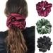 6 in Satin Hair Scrunchies Large Scrunchy Girls Elastic Hairbands Oversize Ponytail Holder for Women Teens Silky Hair Accessories Decoration Bun  Design Hairstyes.