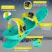 UPBUD Adjustable Short Mini Ski Skates - Winter Snowskates for Adults | Green Outdoor Ski Shoes for Sport Skiing - Buy Online on GoSupps.com