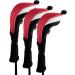 Andux 4pcs Long Neck Golf Hybrid Club Head Covers - Red CTMT-02 - Interchangeable Tags - Buy Online on GoSupps.com