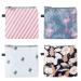 Artibetter 4PCS Napkins Bag Menstrual Cup Pouch Nursing Pad Holder Sanitary Napkin Cotton Bag for Women and Girls 4 Pcs