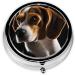Cute Dog Printed Mini Round Pill Box - 3 Compartment Travel Pill Organizer | Portable Medicine Case for Home & Office Use - Buy Online on GoSupps.com