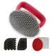 MEIXINZHI Cast Iron Scrubber, Cast Iron Skillet Cleaner+2 Pan Grill Scrapers Chain Mail to Clean Cast Iron Chain Mail Scrubber Cast Iron Chainmail Scrubber for Cast Iron Skillet (Red with Mat)