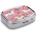 Unicorn Print Pill Box - 2 Compartment Decorative Metal Pill Organizer for Pocket & Purse | International Shipping - Buy Online on GoSupps.com