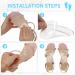 3 Pairs Gel Arch Support Insoles for Flat Feet - Pain Relief Cushions & Adhesive Pads - Comfortable Shoe Inserts in Black Beige Clear - Buy Online on GoSupps.com