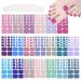 20 Sheets 440 Pcs Toenail Stickers for Women Nail Art Wraps Toe Nail Stickers Nail Wraps for Toes Nail Polish Strips Stick On Nails Polish Stickers for Toenails Gel Nail Strips Color Strips Style1
