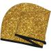Gold Glitter Hair Towel Wrap - Quick Drying Turban with Button | Premium Hair Drying Towel for Effortless Hair Care - Buy Online on GoSupps.com