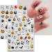 JMEOWIO 9 Sheets Halloween Nail Art Stickers Decals Self-Adhesive Skull Horror Ghost Pink Pumpkin Spook Nail Supplies Nail Art Design Decoration Accessories - Buy Online on GoSupps.com