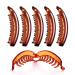 High-Quality RC Roche 6-Piece Ponytail Hair Clip Set - Medium Brown Banana Clasps for Volume | Durable Women's Accessories - Buy Online on GoSupps.com
