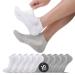 Momoshe 10 pairs of sneakers socks men women sports socks breathable sneakers socks men's socks cotton socks short running socks half socks unisex 39-42 5x white + 5x gray