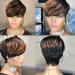PangDongLai Pixie Cut Wig for Black Women | Short Black Layered Wavy Remy Hair | F1B/33 Color | Black with Brown Pixie Cut Human Hair Wig - Buy Online on GoSupps.com