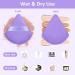 Start Makers 4PCs Velvet Triangle Powder Puffs - Soft & Reusable Makeup Sponge Puffs for Powder Foundation (Purple) - Buy Online on GoSupps.com