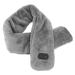 Heating scarf USB companies soft warm pain relief vibration massage pure color heated collar for adults older people (dark gray)