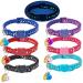 KOOLTAIL Cat Collar Breakaway with Bells - 6 Pack Glow in The Dark - Cute Pattern Pet Reflective Collars Ideal for Kitten Cats Puppy Star & Moon