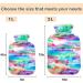 NAANLE Hot Water Bottle with Watercolor Strips | 1L Thermal Relief | Handheld Warmers for Pain & Cold Therapy | Convenient Cover & Transparent Bag - Buy Online on GoSupps.com