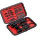 Professional 10-Piece Manicure Set - Stainless Steel Nail Clippers & Tools in Leather Case - Buy Online on GoSupps.com