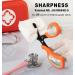High-Quality Medical Scissors with Carabiners - Non-Stick 19 cm Bandage Scissors - 2 Pack Black/Orange - Buy Online on GoSupps.com